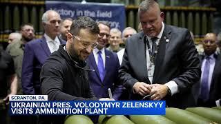 Ukraine's Zelenskyy visits Pennsylvania ammunition plant to thank workers and ask for more