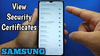 How to view security certificates on Samsung Galaxy A02