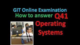 GIT(MOCK Exam 2019/20) -3  How to do "Q41"  Operating Systems