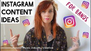 instagram content ideas for bands/ music artists | music marketing