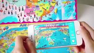 Wall Map & Kids World Map for Kids Wall (Laminated Maps for Kids)