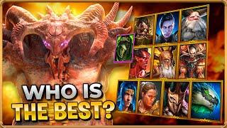 ULTIMATE TEST Who Deals More Damage In Clan Boss? Damage Dealers Tier List Raid Shadow Legends
