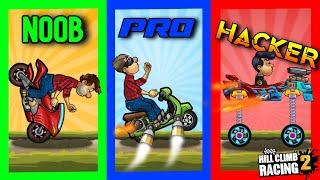 Hill Climb Racing 2 | NOOB vs PRO vs HACKER