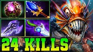 24 Kill Slark Dota 2 ! Slark Dota 2 Safelane Carry Gameplay Build Guide 7.37