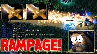 DOTA KUNKKA RAMPAGE!!! (X2 DIVINE RAPIER = 1 HIT KILL)