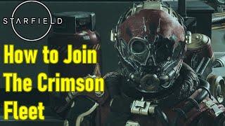 Starfield how to join crimson fleet and unlock the crimson fleet quest