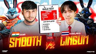 SMOOTH444 vs LINGUM  + LIVE GUILD TEST FOR NEW LEGENDS   #nonstopgaming -free fire live