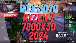 RYZEN 7 7800X3D & RTX 3070 - VALORANT COMPETITIVE MATCH BENCHMARK #valorant