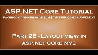 Layout view in asp net core mvc