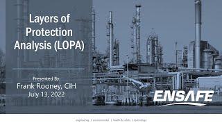 Client Education Series Webinar #2 Process Safety Management (LOPA)