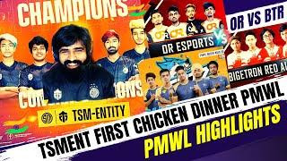 Tsment First Chicken Dinner PMWL - Ghatak Interview | BTR vs OR | Celtz WWCD | PMWL Highlights