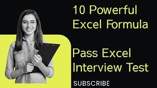 10 Most Useful Excel Formulas and Functions | Excel Formulas | Excel Interview | Techno49