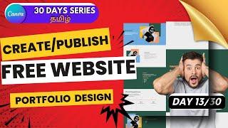 FREE Portfolio website Tamil How to create website for free in Tamil Canva Tutorials In Tamil 2025