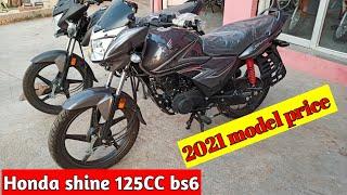 New 2021 honda shine 125cc bs6 model grey colour /New updates /full details /price  /Hindi review