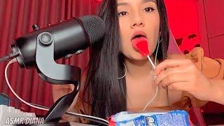 ASMR  2.0 mouth sounds - comiendo dulce extraño  + babita 