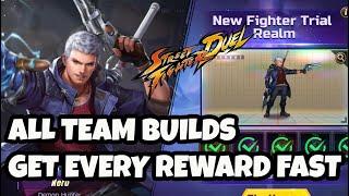 CLEAR NERO TRIAL REALM Team builds to get all your rewards quickly Street Fighter Duel