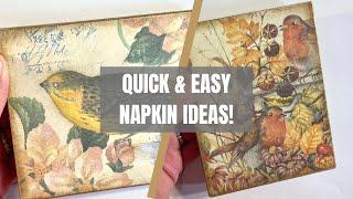  Quick & Easy Napkin Decoupage Idea - Trash To Treasure! 