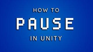 How To Make Pause/Resume Menu in Unity