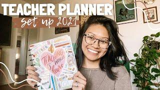 TEACHER PLANNER SET UP 2021 | plan w me & happy planner unboxing!