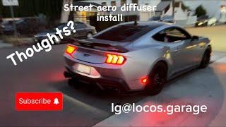 How to install a rear diffuser on a 2024 mustang from street aero