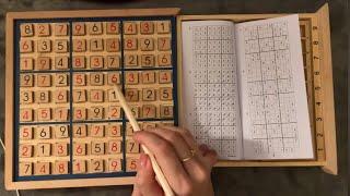  ASMR - (1+ Hour) Wooden Blocks Sudoku (5)- Clicky Whispers