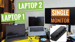 How I connected my 2 Laptops to ONE monitor with ONE Keyboard and Mouse | Lemorele HDMI KVM Switch