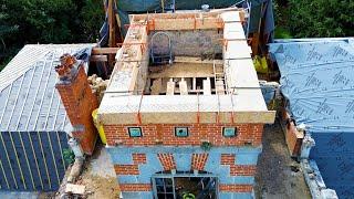 Rebuilding the turret, setting the ring beam.