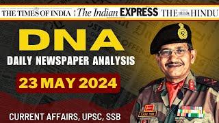 Daily Newspaper Analysis | 23 May 2024 | Current Affairs For Defence Aspirants | SSB #upsc #cds