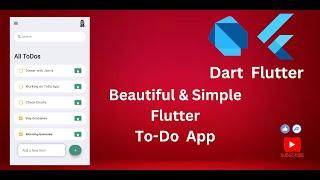 Beautiful & Simple ToDo App in Flutter | | Dart | | Android Studio