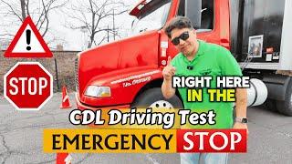 Emergency Stop Driving Test Tips  Pass Your CDL Class A & B Exam Luxury Driving Academy