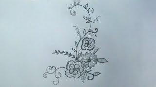 How to draw a latest flower Designs || Beautiful flower designs drawing for beginners.