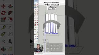 Easy way to create 3D Text in curved surface using SketchUp #paprendi #sketchuptutorial