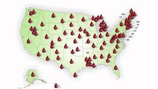 Blood Banks all over the USA (time lapse)