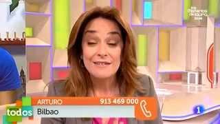 El salario de Toñi Moreno es de 1.400€ por programa ENTRE TODOS, recibe llamada de un espectador.