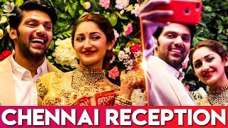 Arya and Sayyesha's Chennai Wedding Reception | Actor Bharath, Director AL Vijay