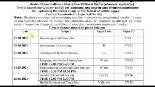 MDU B.Ed. 2nd Year Examination Datesheet 2021 || Official Confirmed Datesheet ||