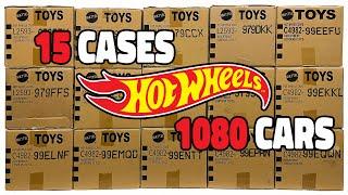 1080 Hot Wheels Cars: Unboxing 15 Factory Sealed Cases!