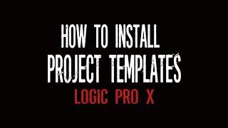 How To Install Project Templates In Logic Pro X I Delete Logic Pro Templates