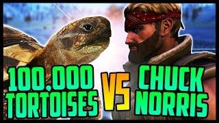 100,000 TORTOISES VS CHUCK NORRIS | Ultimate Epic Battle Simulator (UEBS) Funny Moments Gameplay