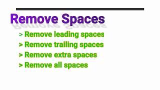 Excel quickly remove or trim leading, trailing and extra spaces