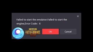 Failed to start emulator (Fixing Gameloop Stuck At Error Code 6) | Pubg Mobile | rajput gaming