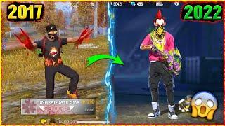 FREE FIRE PLAYERS 2017 VS 2022 - GARENA FREE FIRE [Part 116]
