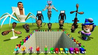  BIG HOLE ULTIMATE MECHA TV MAN BOSS SKIBIDI TOILET FAMILY SUNGLASSES CLAW SPARTAN KICKING in Gmod