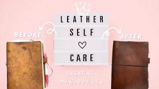 Leather Care:  Treating My Hubby's Chic Sparrow // Cleaning, Conditioning and Changing Out Elastics