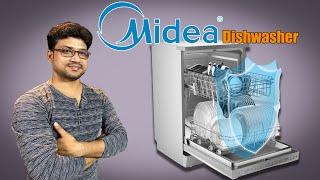 বাসন ধোয়ার মেসিন || Midea Dishwasher Unboxing || Torrino WQP12 5201F || Install & Review ||Live Test