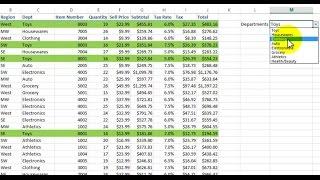 Excel Highlight rows and records