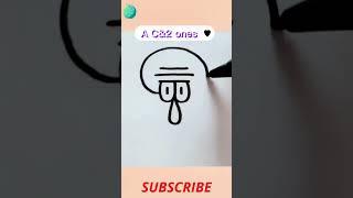 How to Draw Squidward Tentacles #shortdrawing #drawing #simpledrawing #easydrawing #drawingtutorial