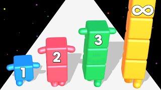 LEVEL UP 'Cube Run 3D' - Level Up Number Block Run Race Stack Master Max Level Freeplay All Games