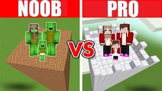 Minecraft NOOB vs PRO: SAFEST SECURITY TOWER BUILD CHALLENGE TO PROTECT FAMILY