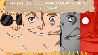 MOST MR INCREDIBLE BECOMING UNCANNY LEVELS EVER! | Mr Incredible Becoming Uncanny All Stars Anime ⭐️